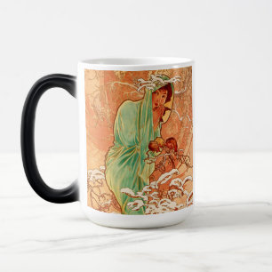 Mug Magique Alphonse Mucha Art Nouveau Hiver