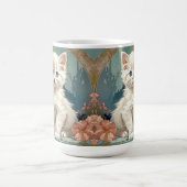 Mug Magique Alphonse Mucha Style Chat blanc (Centre)