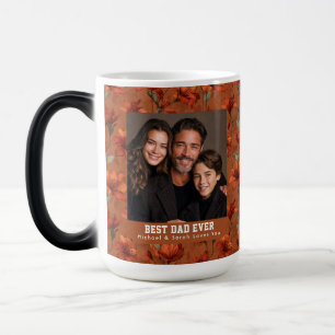 Mug Magique Amaryllis Orange Fleur Papa Fils Voyage