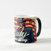 Mug Magique Âme fière du 4 juillet (Devant droit)