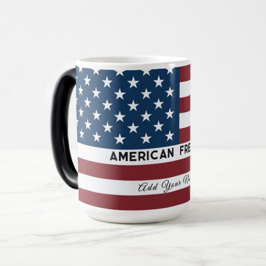 Mug Magique American Freedom Personalized Name (Devant gauche)