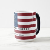 Mug Magique American Freedom Personalized Name (Devant droit)