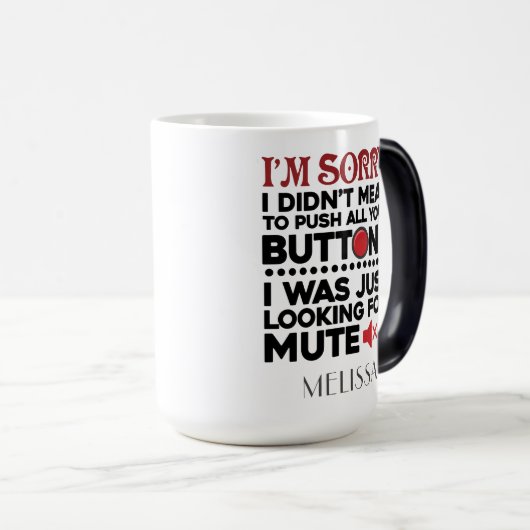 Mug Magique Amusant Maman Anniversaire Gag personnalisé (Devant droit)