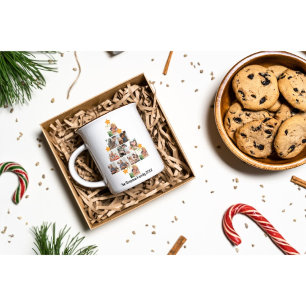 Mug Magique Amusement personnalisé Famille Noël 11 Photo Colla
