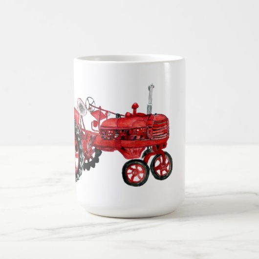 Mug Magique Ancien tracteur rouge (Centre)