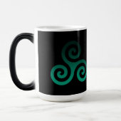 Mug Magique Ancien Triskele Vert Noir (Gauche)