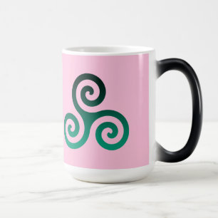 Mug Magique Ancien Triskele Vert Pastel Rose