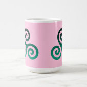 Mug Magique Ancien Triskele Vert Pastel Rose (Centre)