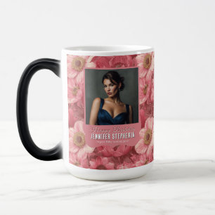 Mug Magique Anémones roses Fleur Anniversaire adulte Personnal