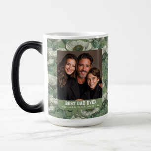 Mug Magique Anémones Vertes Papa Botanique Anniversaire