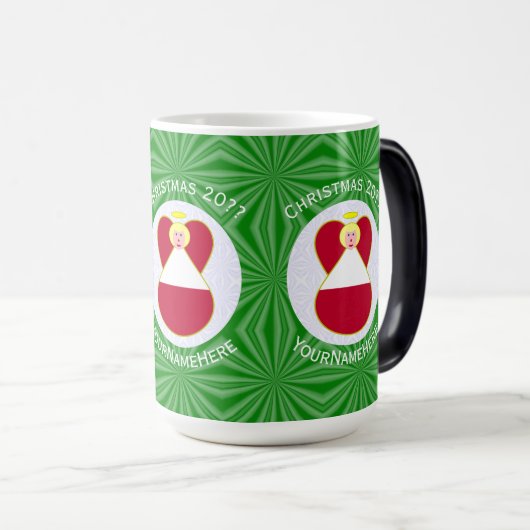 Mug Magique Ange drapeau autrichien Noël Personnalisé (Devant droit)