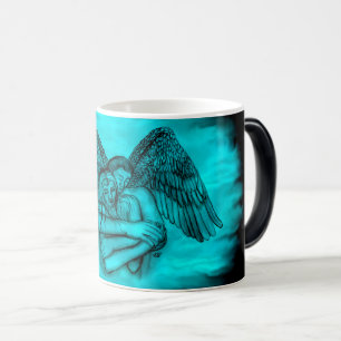 Mug Magique Angel Eros en amour, design noir et vert
