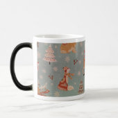 Mug Magique Animaux boisés de Noël sur le textile (Gauche)