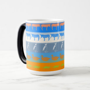 Mug Magique Animaux colorés rétro Grandes Motif #5