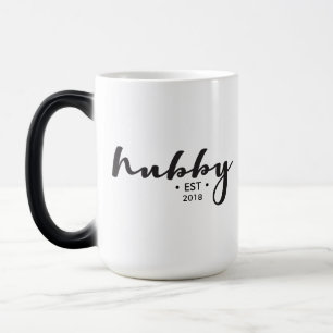 Mug Magique Année d'établissement Personnalisé Hubby script mo