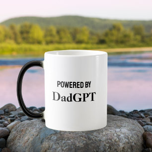 Mug Magique Anniversaire Drôle de Papa - Alimenté Par DadGPT -