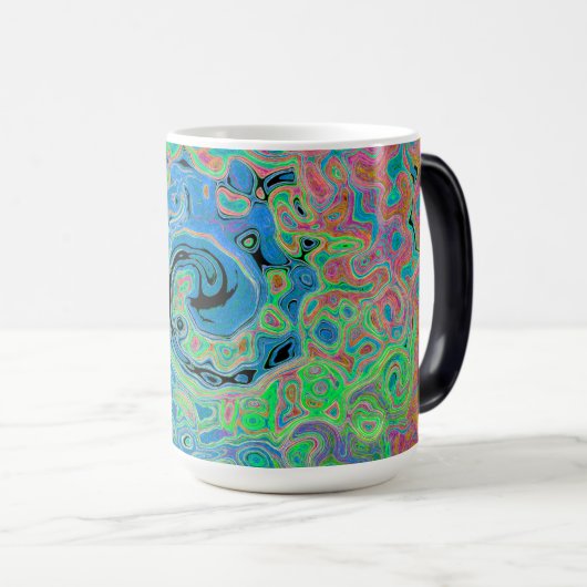 Mug Magique Aquarelle bleu Super Abstrait rétro liquide (Devant droit)