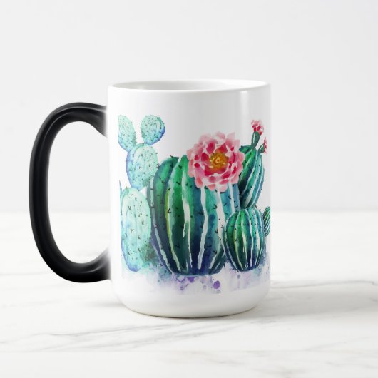 Mug Magique aquarelle Cactus (Gauche)
