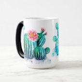 Mug Magique aquarelle Cactus (Devant gauche)