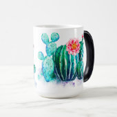 Mug Magique aquarelle Cactus (Devant droit)