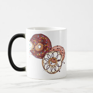 Mug Magique Aquarelle Chocolat Glaze Et Saupoudrer Les Dinuts