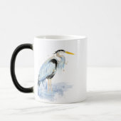 Mug Magique Aquarelle originale Great Blue Heron Bird (Gauche)