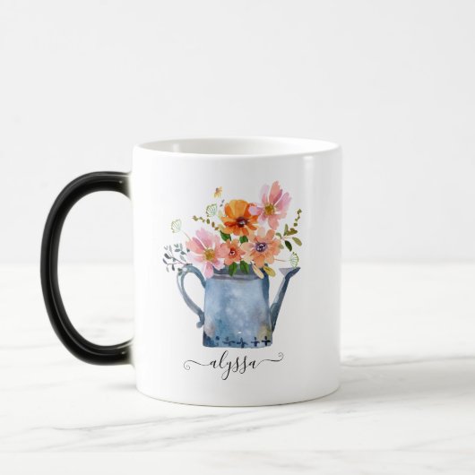 Mug Magique Aquarelle peinte à la main Floral (Gauche)