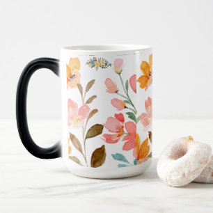 Mug Magique Aquarelle rose monogramme