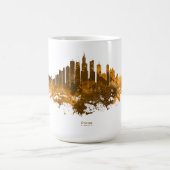 Mug Magique Aquarelle Skyline de Chicago en orange (Centre)