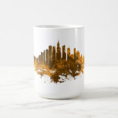 Mug Magique Aquarelle Skyline de Chicago en orange (Centre)