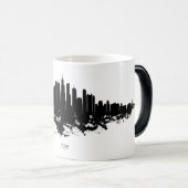 Mug Magique Aquarelle Skyline de Chicago noir et blanc (Devant droit)