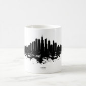 Mug Magique Aquarelle Skyline de Chicago noir et blanc (Centre)