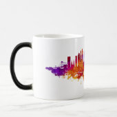 Mug Magique Aquarelle Skyline de New York en blanc (Gauche)