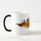 Mug Magique Aquarelle Skyline de New York en orange (Gauche)
