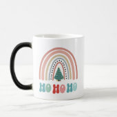 Mug Magique Arbre arc-en-ciel de Noël avec hohoho (Gauche)