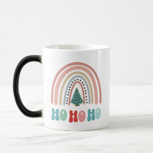 Mug Magique Arbre arc-en-ciel de Noël avec hohoho