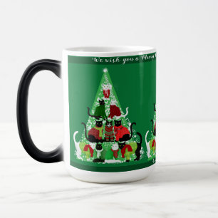 Mug Magique Arbre de Noël Chat Green Custom Meowie Noël