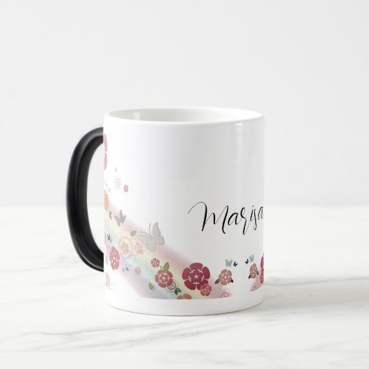 Mug magique arc-en-ciel personnalisé (Devant gauche)
