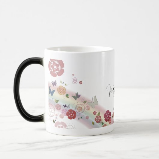 Mug magique arc-en-ciel personnalisé (Gauche)