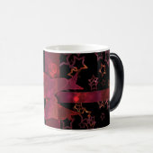Mug Magique Arc rouge parties scintillant et étoiles sur noir (Devant droit)