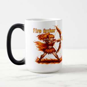 Mug Magique Archer de Feu Pixel Art JDR Fantastique Guerrier d