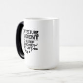 Mug Magique Architecture Étudiante Non Sommeil Non Argent Non  (Devant gauche)