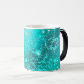 Mug Magique Arrière - plan à huile Turquoise de la menthe (Devant droit)