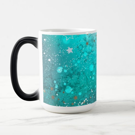 Mug Magique Arrière - plan à huile Turquoise de la menthe (Gauche)