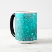 Mug Magique Arrière - plan à huile Turquoise de la menthe (Devant gauche)