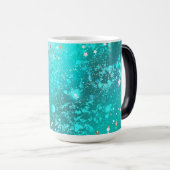 Mug Magique Arrière - plan à huile Turquoise de la menthe (Devant droit)