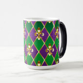 Mug Magique Arrière - plan de bijoux Mardi Gras (Devant droit)