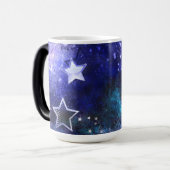 Mug Magique Arrière - plan spatial avec étoiles (Devant gauche)