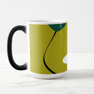 Mug Magique Art botanique abstrait de fleur de marguerite mini