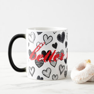 Mug Magique Art de gribouillage fantaisiste "Mieux ensemble" d
